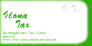 ilona tax business card